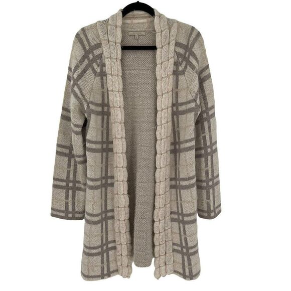 Elisabetta Collection Sweaters - ‎Elisabetta Collection Mohair Wool Blend Open Front Cardigan Sweater Cream Large